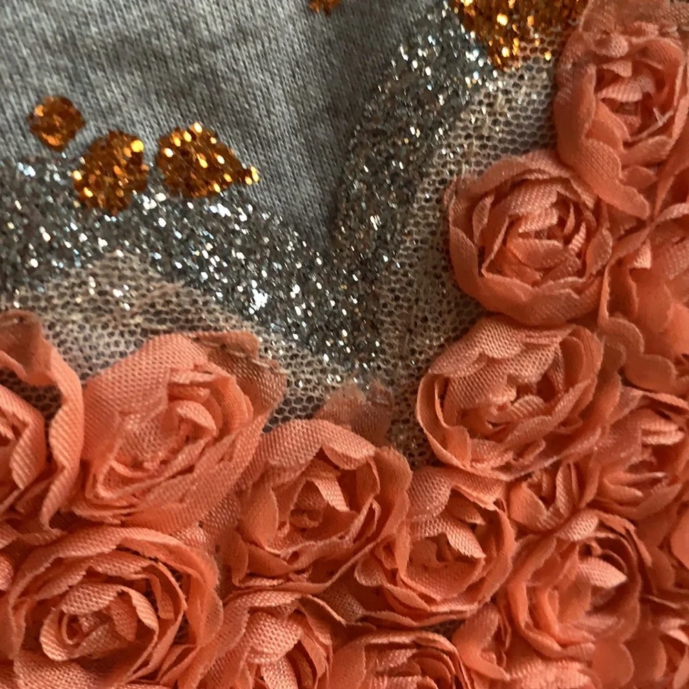 Dog heart dress with flowers